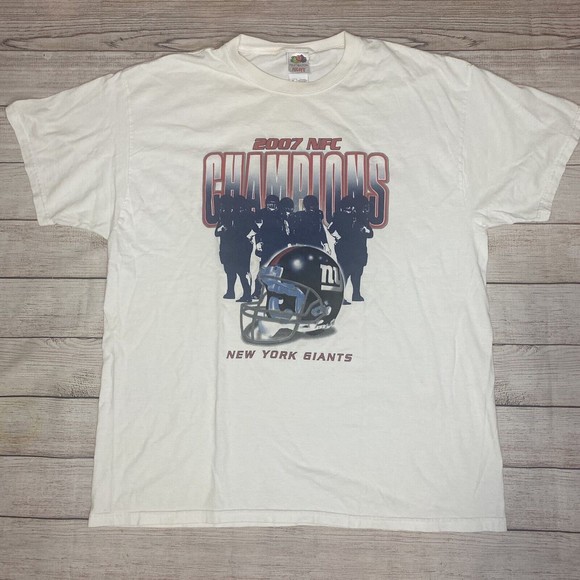 New York Giants T-SHIRT 2007 NFC Champions - Size Extra Large - Great Condition - Picture 1 of 5